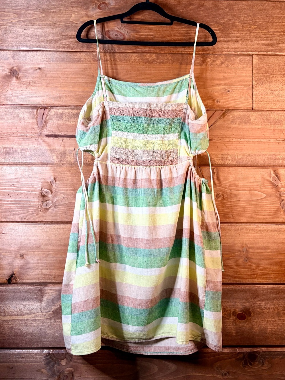aerie Pastel Stripe Spaghetti-Strap Mini Dress XL - Picture 5 of 7